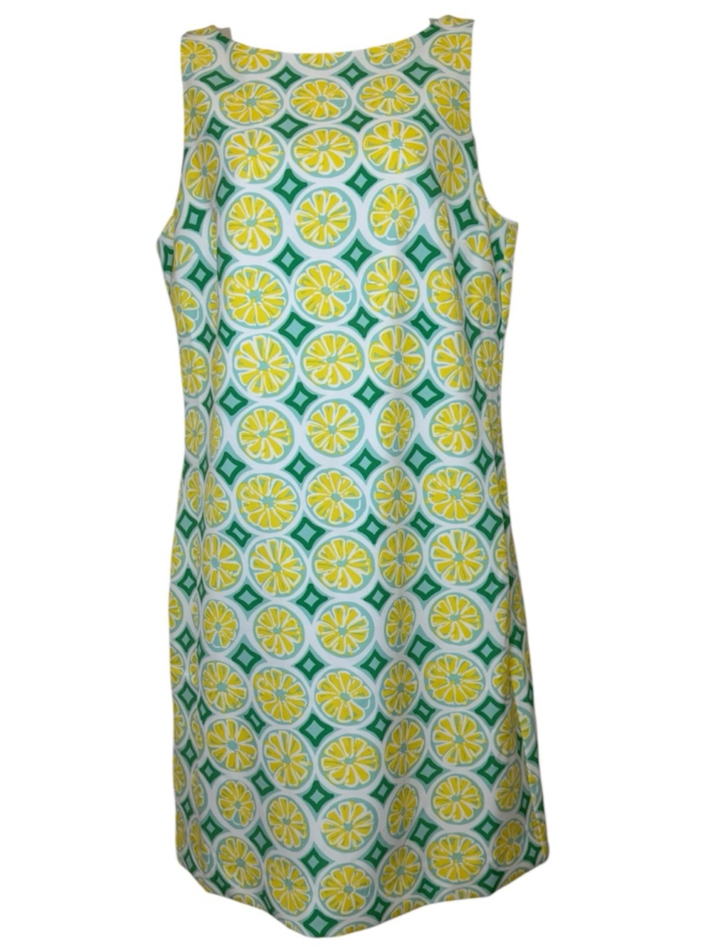 Sail To Sable Lemon Print Sleeveless Shift Dress Size S